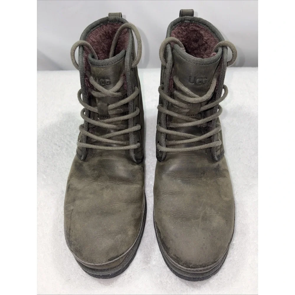 UGG Harkland Weather Black Olive Green Oiled Suede Waterproof Vibram Men Boots 9